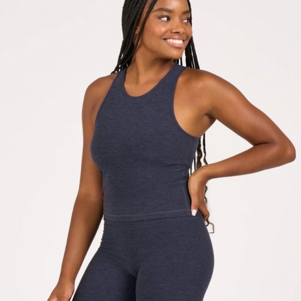 VUORI Pose Plyo Tank Heather Navy Blue Size Medium